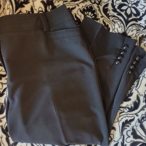 Dress Barn- Dressy black capris with button cuff detail, Size 16 (NWOT!)